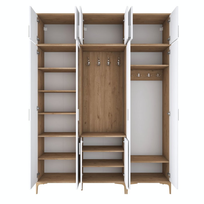 Hanah Home Perchero EA155 - 4499 Nogal y Blanco